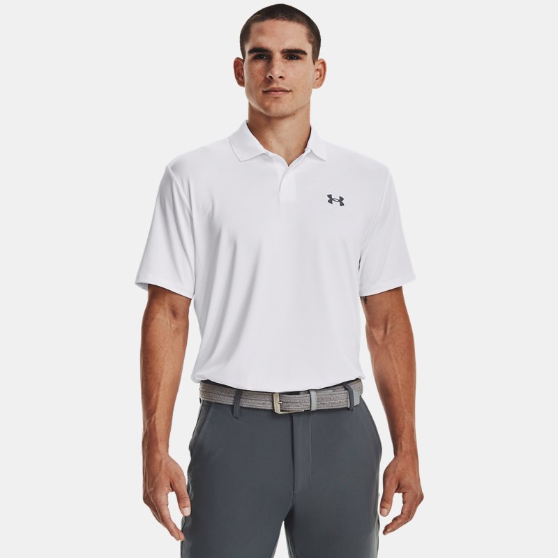 Men's  Under Armour  Performance 3.0 Polo White / Pitch Gray 3XL